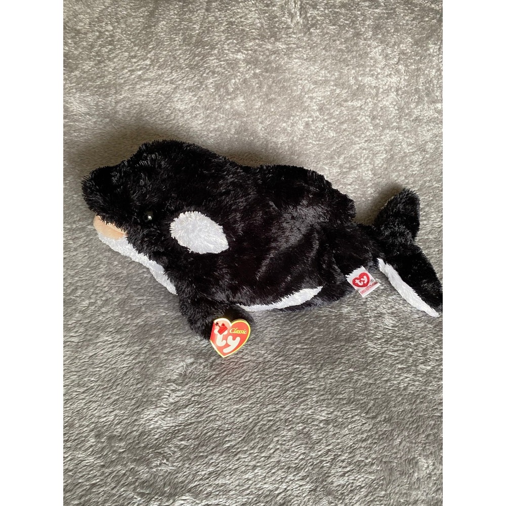 Ty Beanie Jonah 2002 Vintage Plush Stuffed Animal Whale Realistic Soft s2